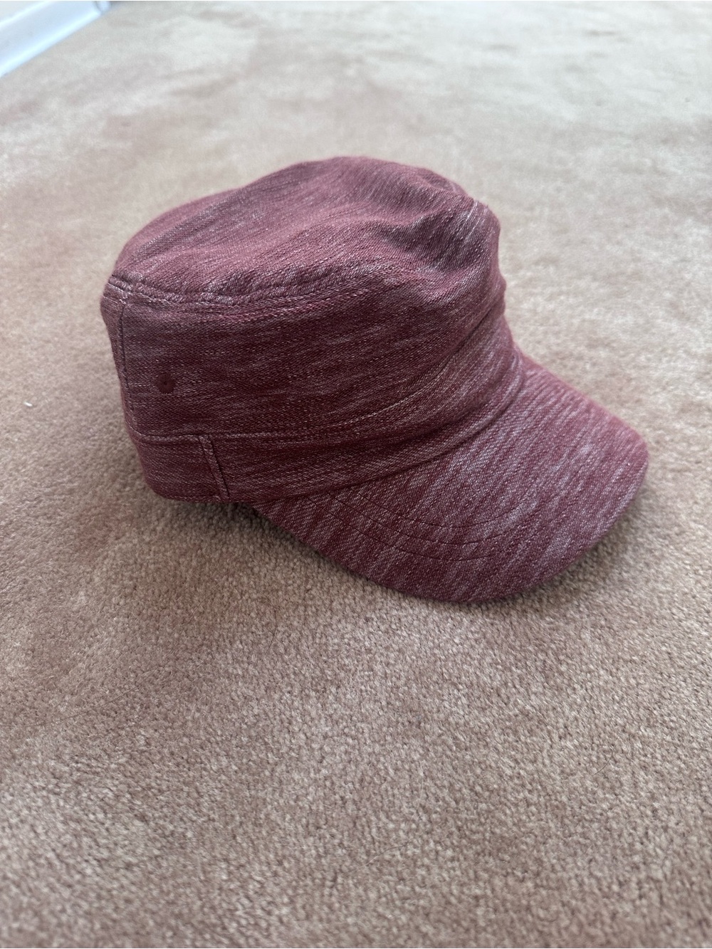 Made in Korea Burgundy Military Cadet Cap Adjustable